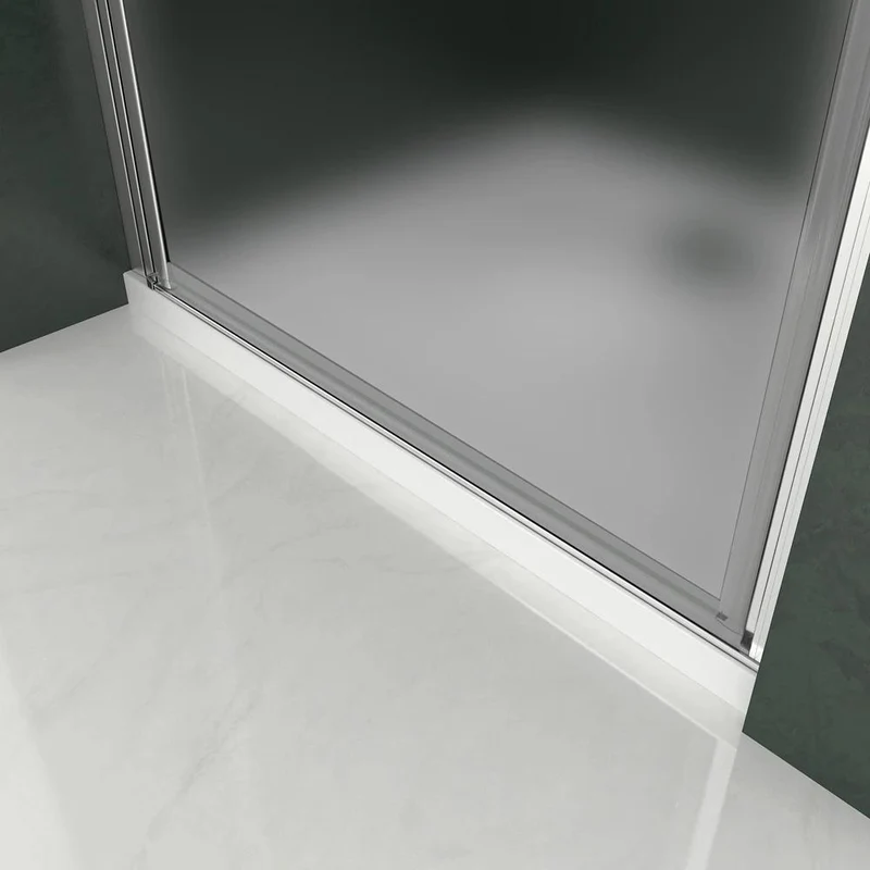 Aica porte de douche pivotante 185cm hauteur verre anticalcaire et sablé installation en niche