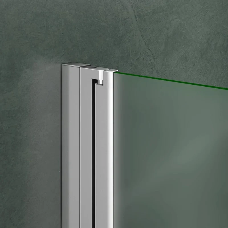 Aica porte de douche pivotante 185cm hauteur verre anticalcaire et sablé installation en niche
