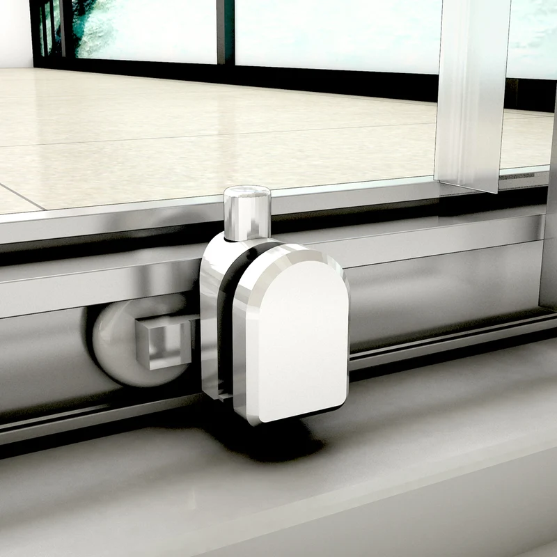 Aica cabine de douche en forme U, une porte de douche coulissante avec 2 parois latérales, verre transparent