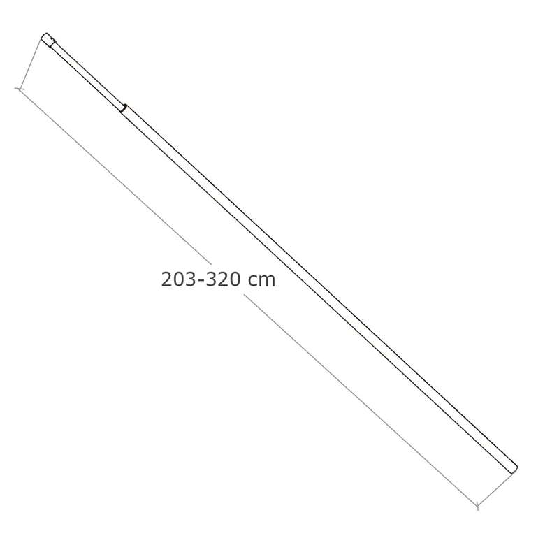 Aica paroi de douche à l'italienne avec une barre de fixé à plafond, paroi de douche, 8mm verre anticalcaire
