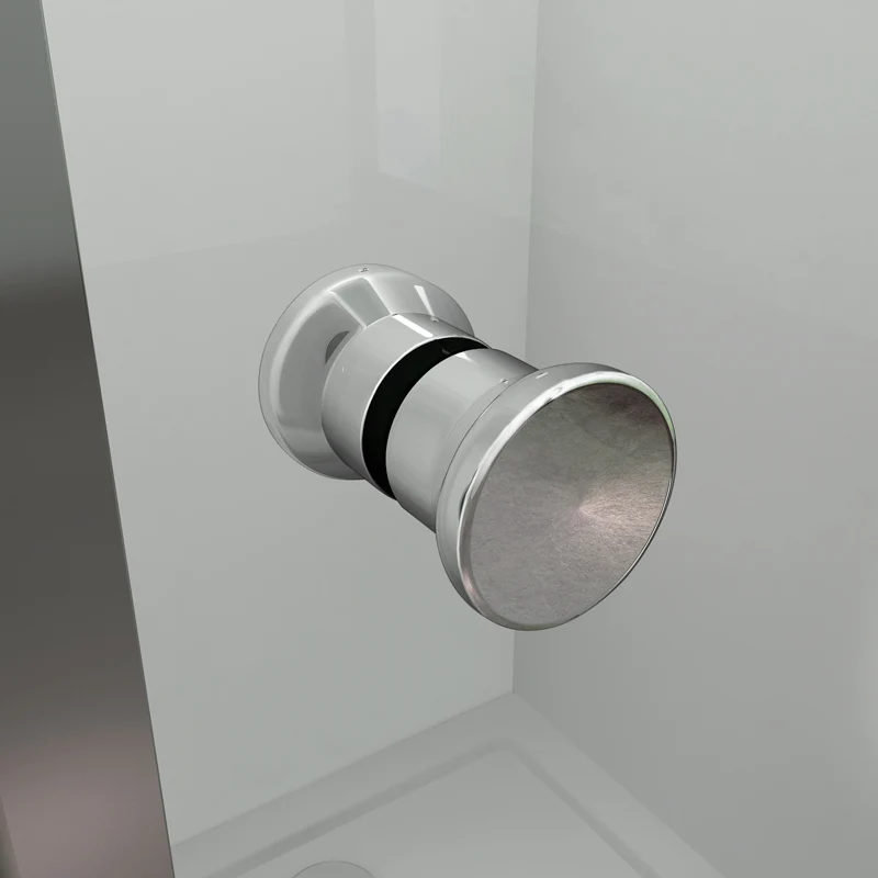 Aica cabine de douche pliante, porte de douche pliante avec une paroi de douche fixe, verre de sécurité et transparent