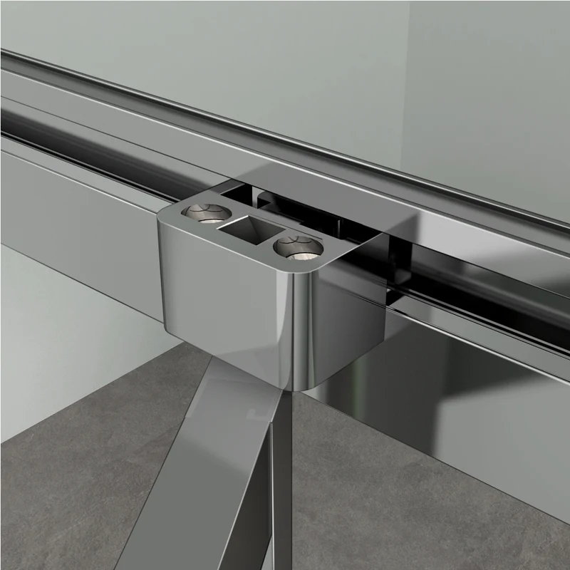 Aica cabine de douche pliante, porte de douche pliante avec une paroi de douche fixe, verre de sécurité et transparent
