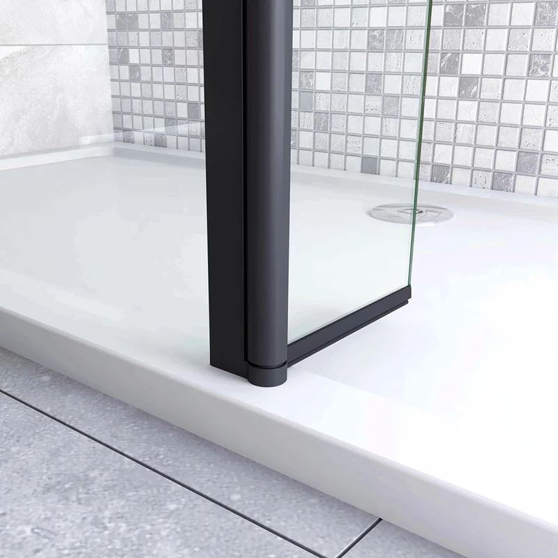 Aica paroi de douche volet pivotant seul pour paroi de douche à l’italienne en 8mm verre anticalcaire, 30/40cm largeur disponible