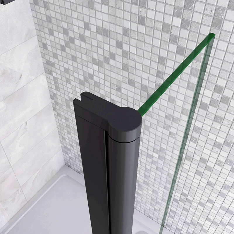 Aica paroi de douche volet pivotant seul pour paroi de douche à l’italienne en 8mm verre anticalcaire, 30/40cm largeur disponible