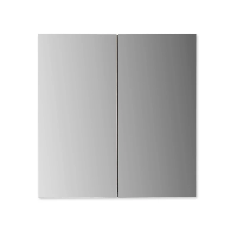 Ensemble de meubles de salle de bain, Meuble sous vasque sur pieds 2 portes, vasque céramique et cabinet miroir 60cm