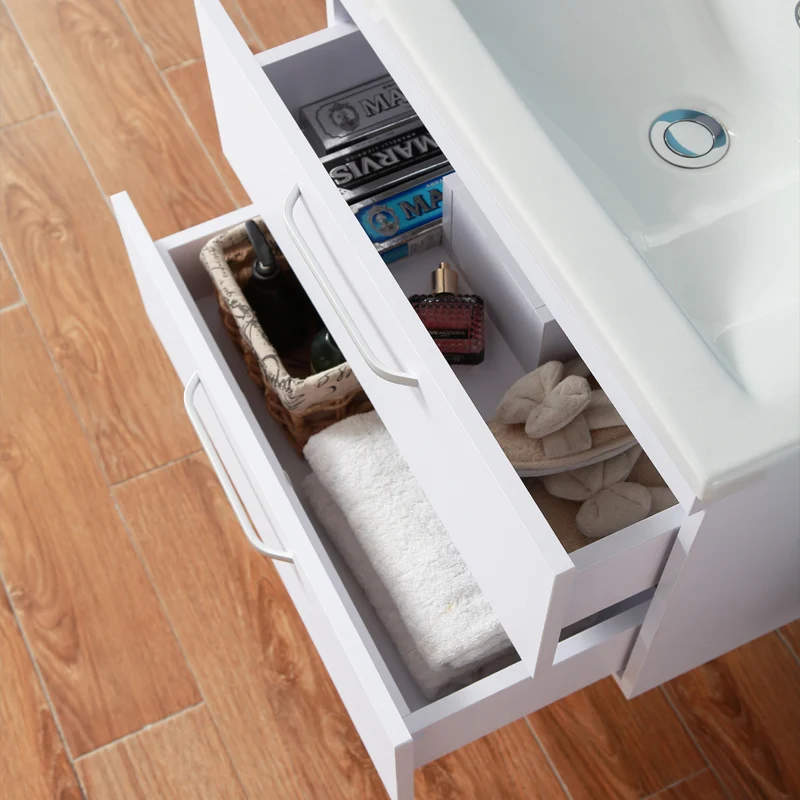 Lot de meuble de salle de bain complet avec meuble+vasque+miroir
