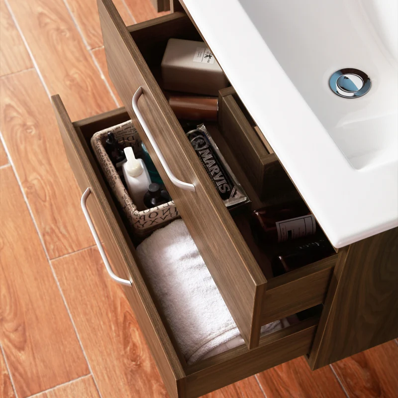 Lot de meuble de salle de bain complet avec meuble+vasque+miroir