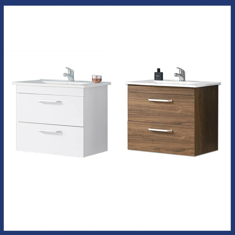 Lot de meuble de salle de bain complet avec meuble+vasque+miroir