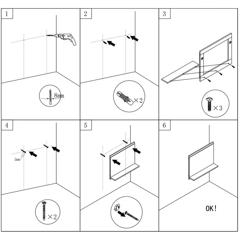 Lot de meuble de salle de bain complet avec meuble+vasque+miroir