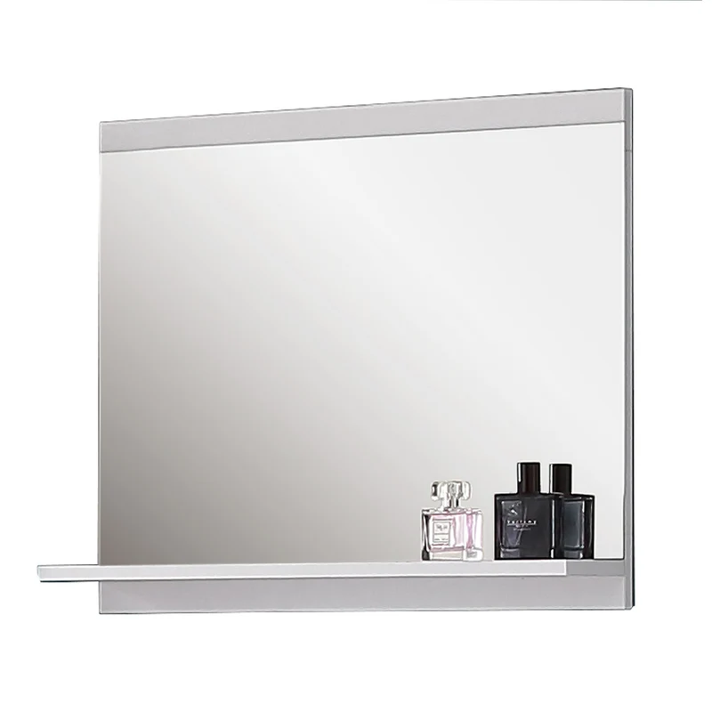 Ensemble de meubles de salle de bain, Meuble de rangement 1 tiroir 58 cm+Vasque en céramique+miroir avec tablette