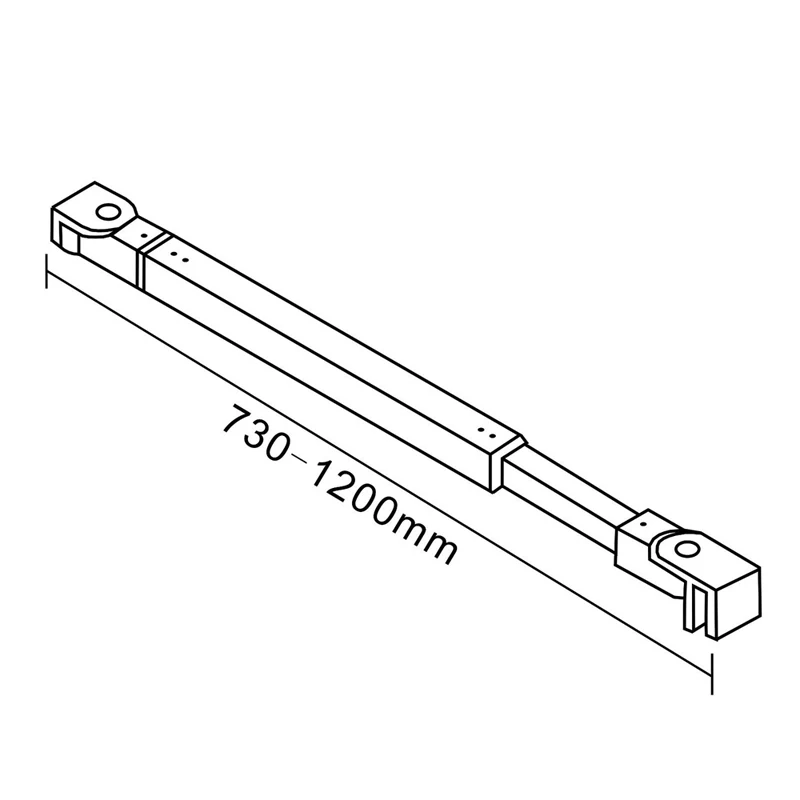 Aica paroi de douche à l'italienne avec une retour pivotante 30cm et barre de extensible de 73-120cm, paroi de douche en verre anticalcaire