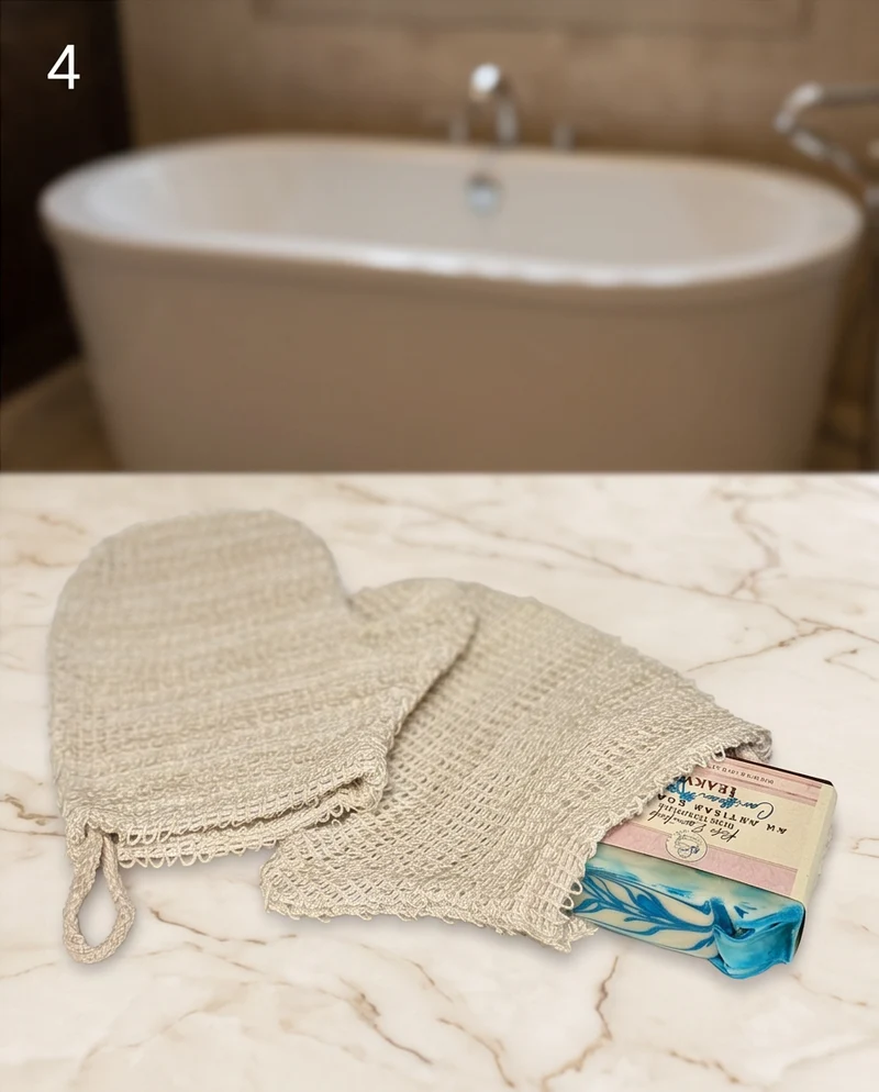 Natural Sisal Soap Saver Mitt | Exfoliating Soap Bag Mitt