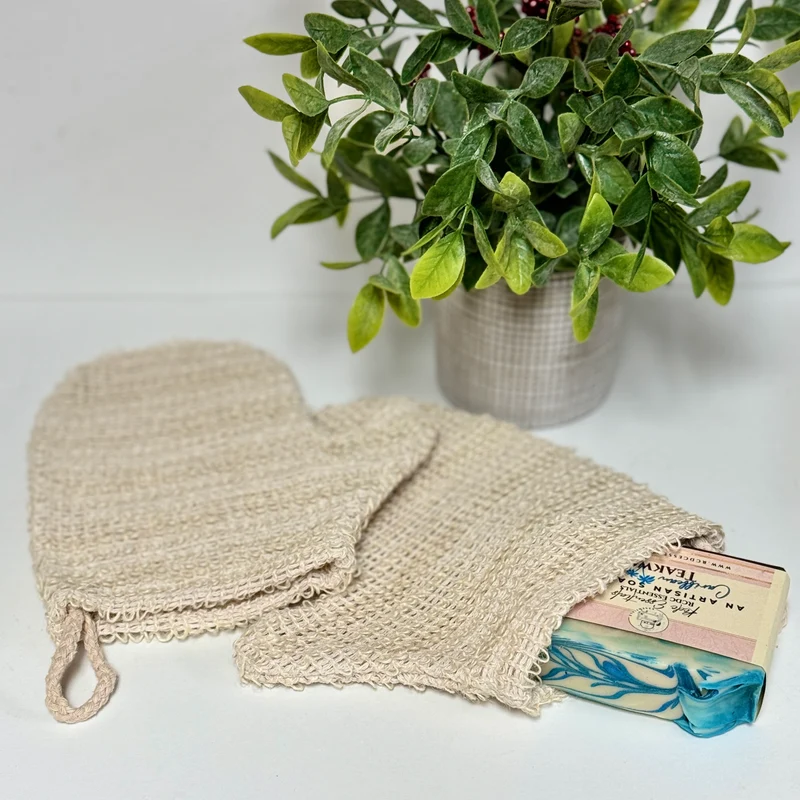 Natural Sisal Soap Saver Mitt | Exfoliating Soap Bag Mitt