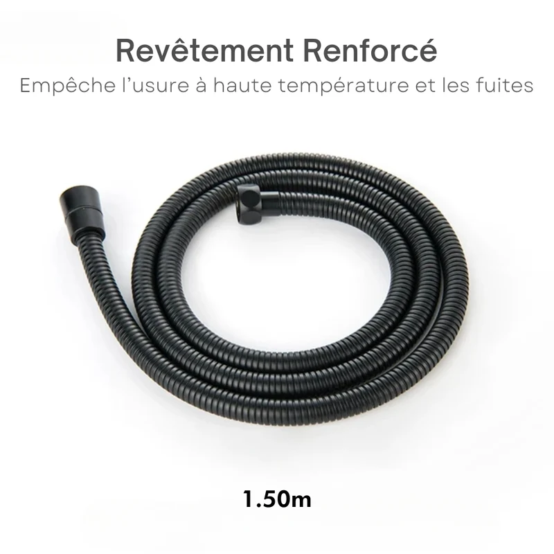 Flexible de Douche Renforcé - Noir