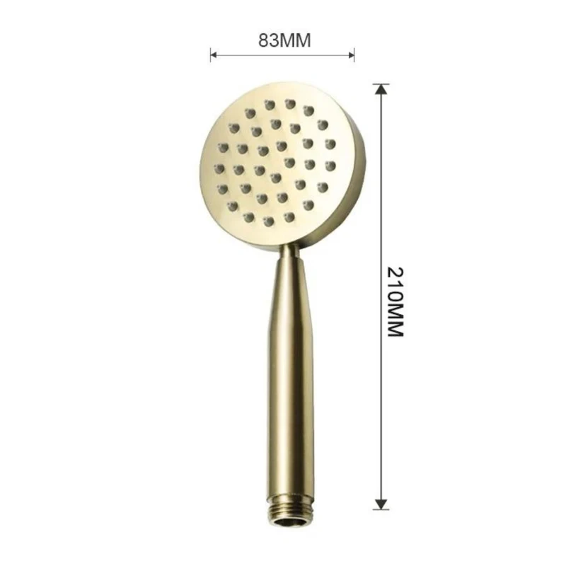 Pommeau de Douche Anti-calcaire Haute Pression Or