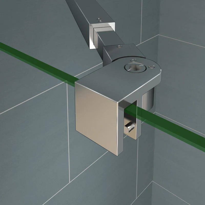 Aica walk in paroi de douche à l'italienne en verre 8mm bande central dépoli et une barre de extensible de 73-120cm