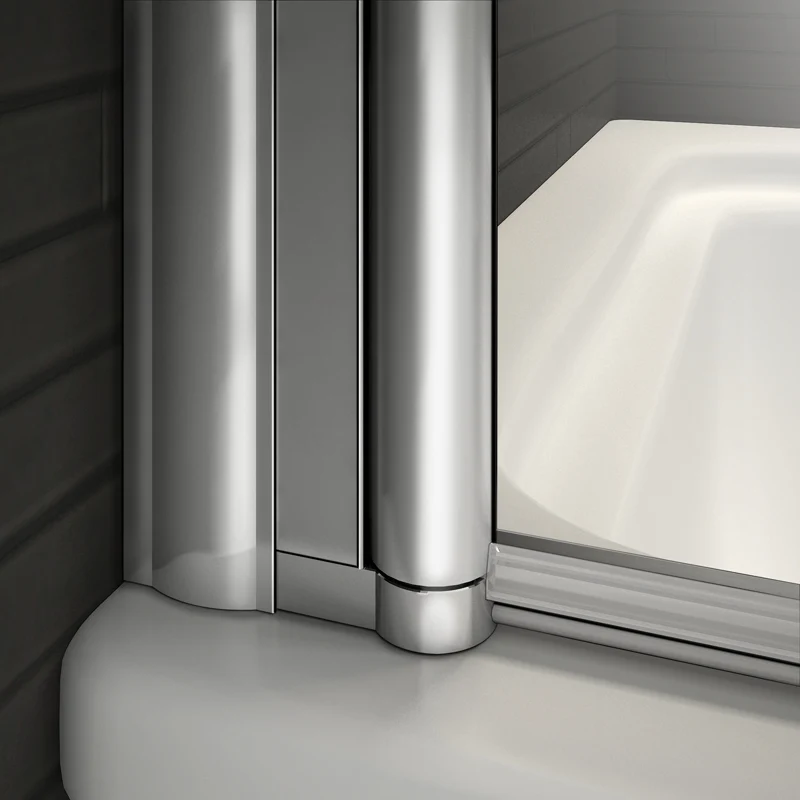 Aica 700x1300x5mm pare baignoire pivotant 180° porte de baignoire, écran de baignoire, 5mm verre trempé