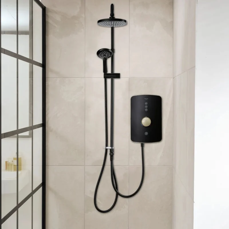 Triton Amala DuElec Electric Shower - Brushed Brass