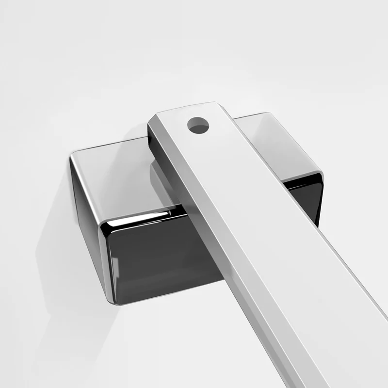 Aica 100x200cm paroi de douche dépolie, pare-douche sablé, paroi fixe,8mm verre anticalcaire,douche à l'italienne avec barre de fixation 360°