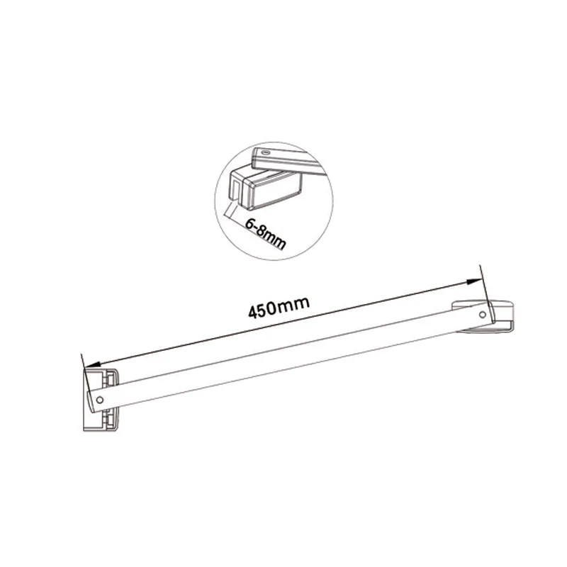 Aica 100x200cm paroi de douche dépolie, pare-douche sablé, paroi fixe,8mm verre anticalcaire,douche à l'italienne avec barre de fixation 360°