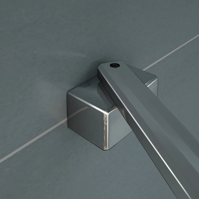 Aica 100x200cm paroi de douche dépolie, pare-douche sablé, paroi fixe,8mm verre anticalcaire,douche à l'italienne avec barre de fixation 360°