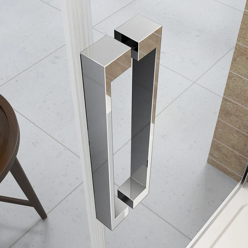 Aica cabine de douche 195cm hauteur, porte de douche coulissante avec paroi de douche ,8mm verre trempé anticalcaire, vitrification nano