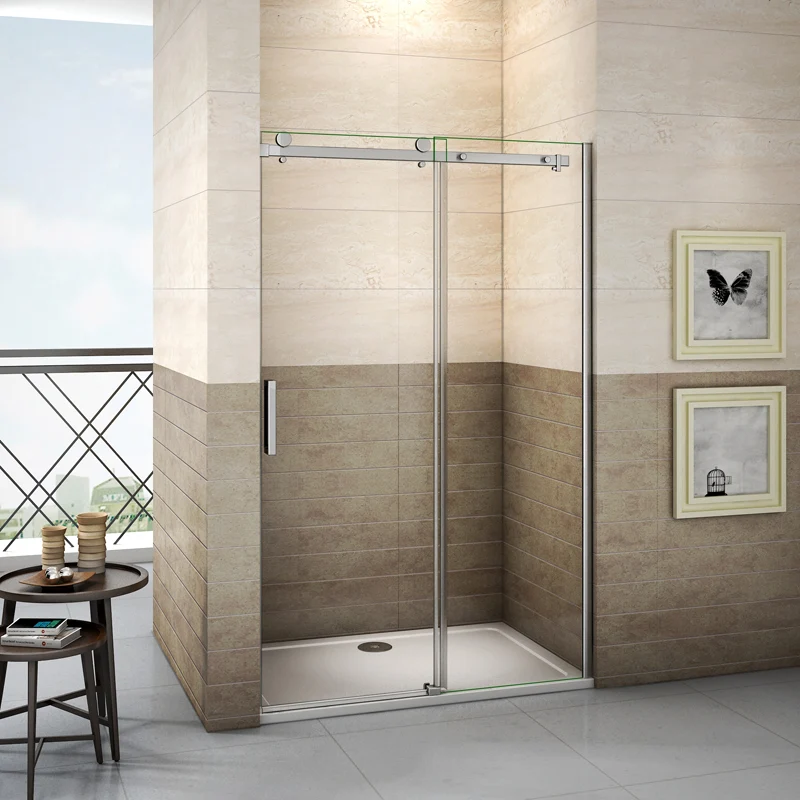 Aica porte de douche coulissante 120x195cm, paroi de douche, 8mm verre trempé anticalcaire,120x80cm receveur inclus p-3