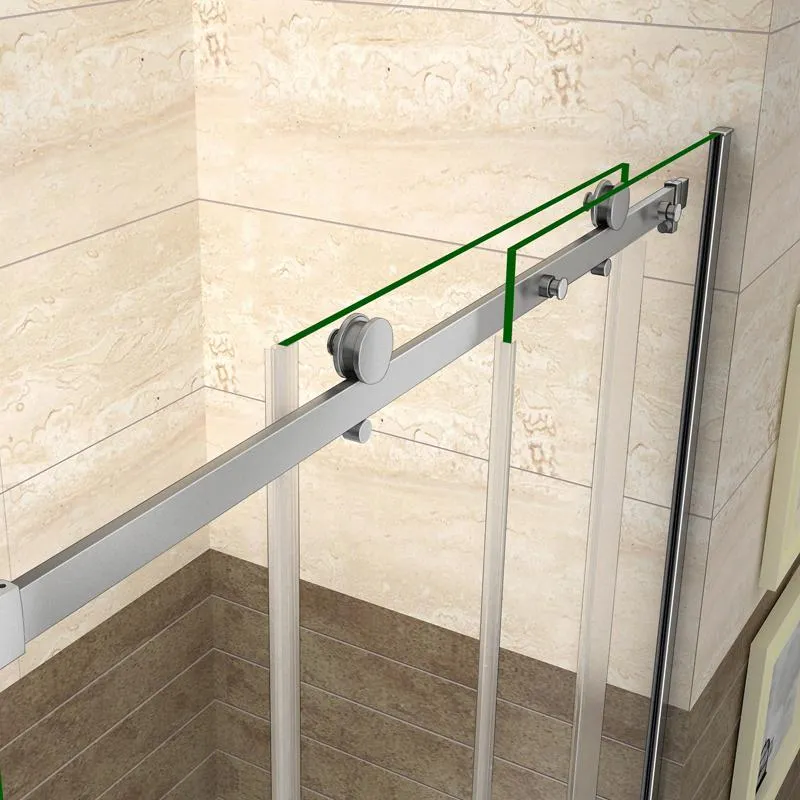 Aica porte de douche coulissante 110x195cm, paroi de douche, 8mm verre trempé anticalcaire,110x80cm receveur inclus p-3