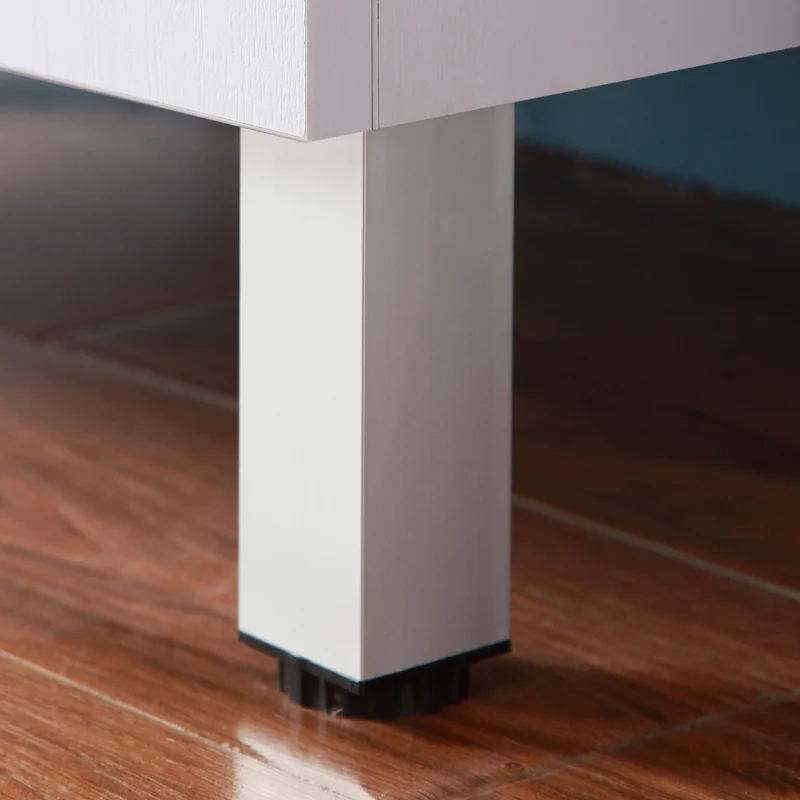 Meuble de salle de bain, Meuble sous vasque sur pieds 2 portes et vasque céramique, Blanc/Chêne 58cm