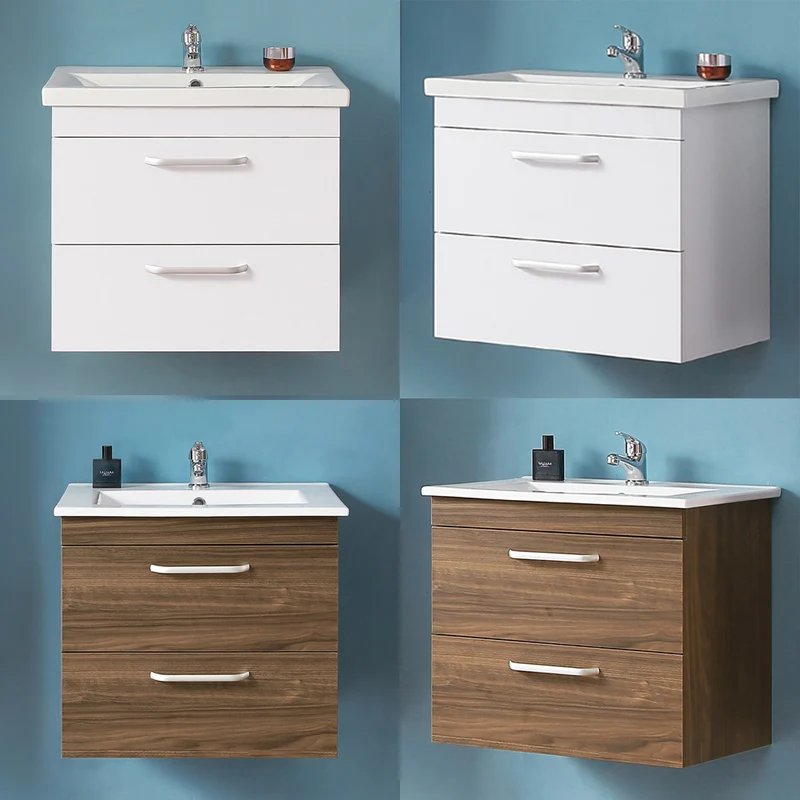 Meuble de salle de bain modèle de Anlo double et cœur bleu 61x40x53cm Ensemble meuble et vasque