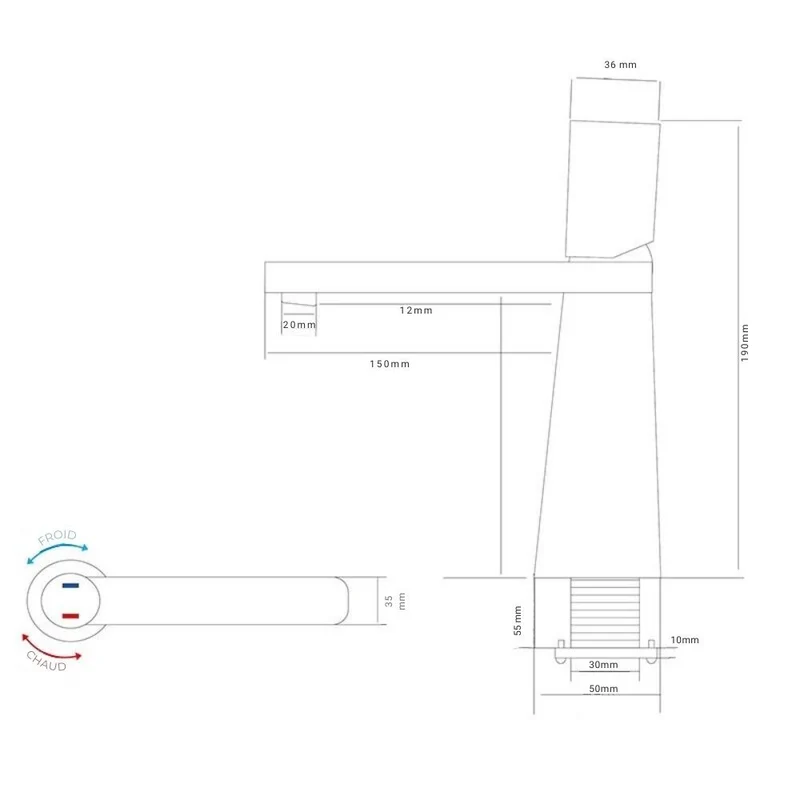Robinet Mitigeur Salle de Bain - Aqua