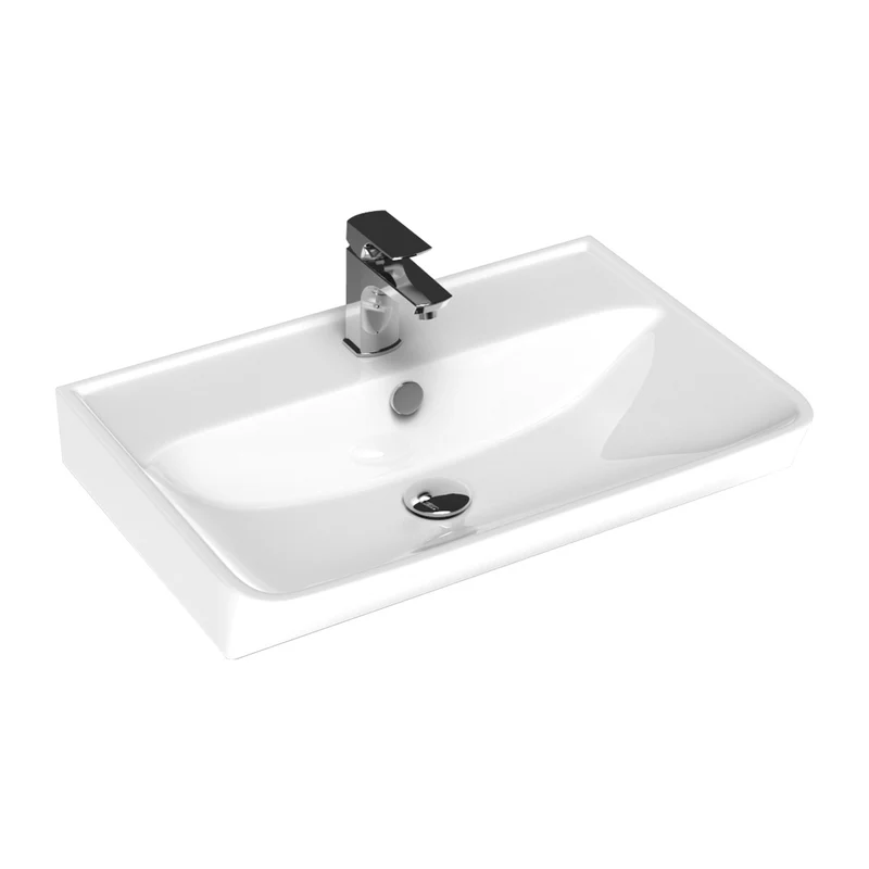 Neon 600mm Ceramic Vanity Basin - White