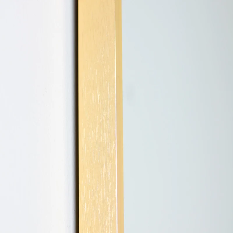 Modena Pill Shape Mirror Gold 40 x 120cm