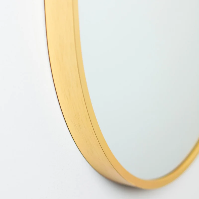 Modena Pill Shape Mirror Gold 40 x 120cm