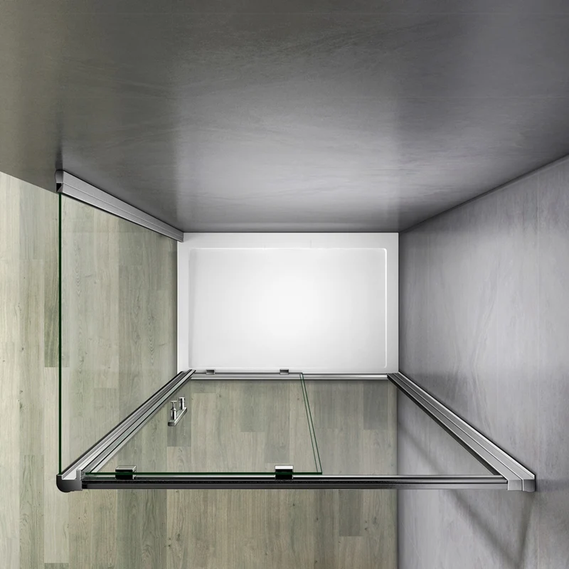 Aica 185cm cabine de douche porte coulissante avec paroi de douche pas de receveur