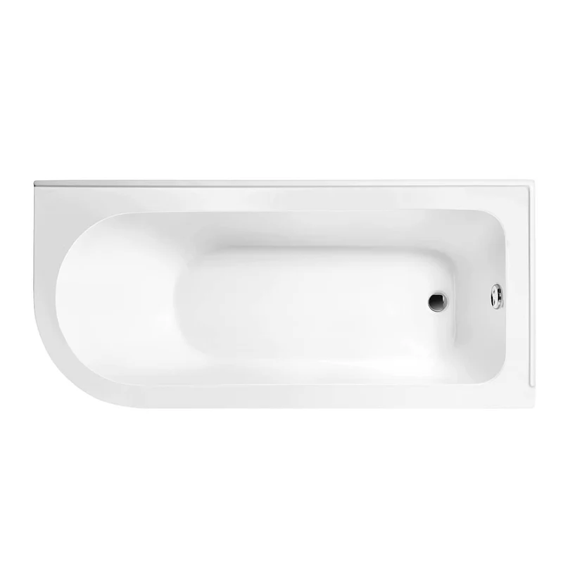 Balmoral 1700mm Freestanding Right Hand Shower Bath with Brushed Brass Claw & Ball Feet
