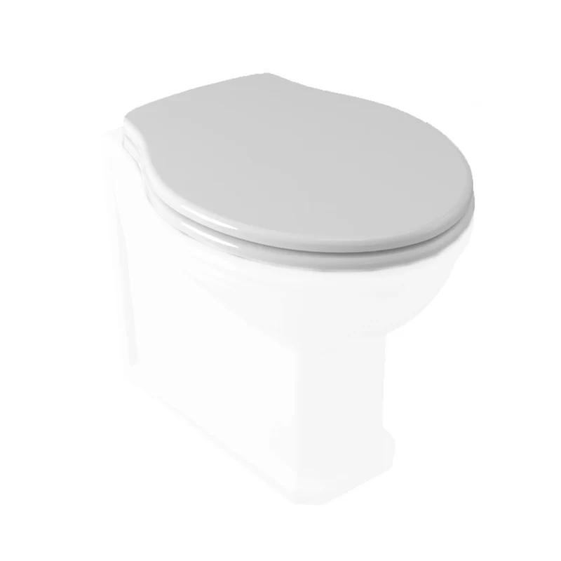 Olympia Impero White Slim Thermoset Soft Close Toilet Seat With Chrome Hinges