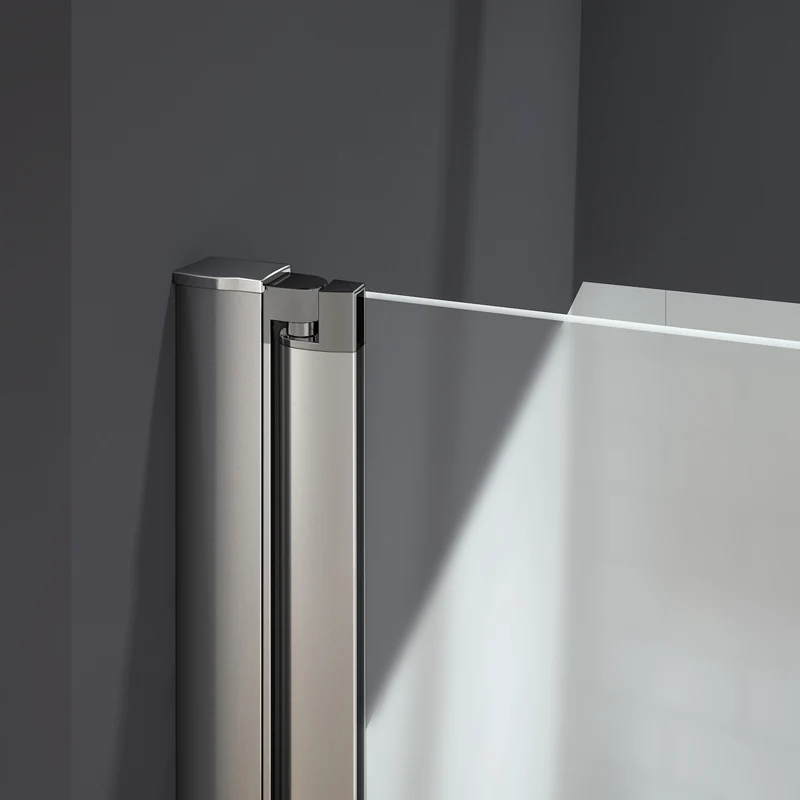 800x1400x5mm pare baignoire pivotant 180° porte de baignoire, verre anticalcaire et dépolie