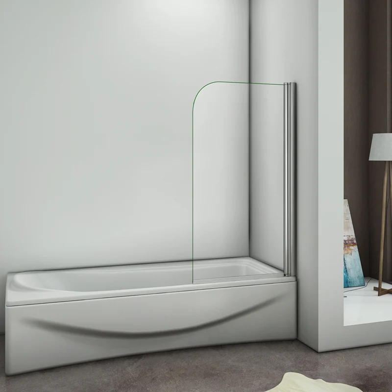 Aica pare baignoire pivotant 180° 800x1400x6mm porte de baignoire, écran de baignoire, 6mm verre trempé anticalcaire