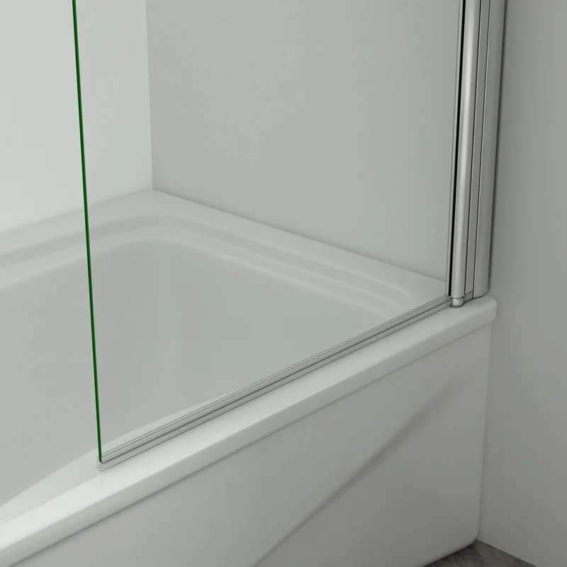 Aica pare baignoire pivotant 180° 800x1400x6mm porte de baignoire, écran de baignoire, 6mm verre trempé anticalcaire