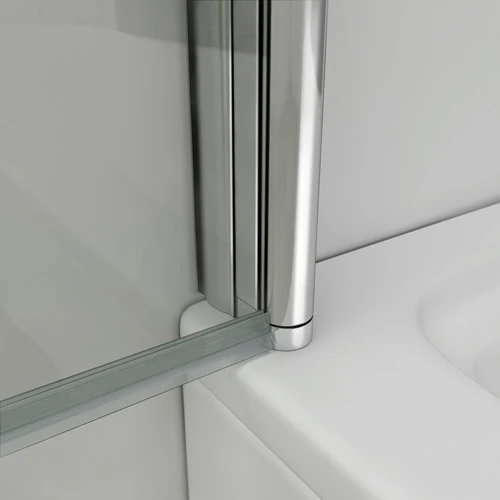 Aica pare baignoire pivotant 180° 800x1400x6mm porte de baignoire, écran de baignoire, 6mm verre trempé anticalcaire