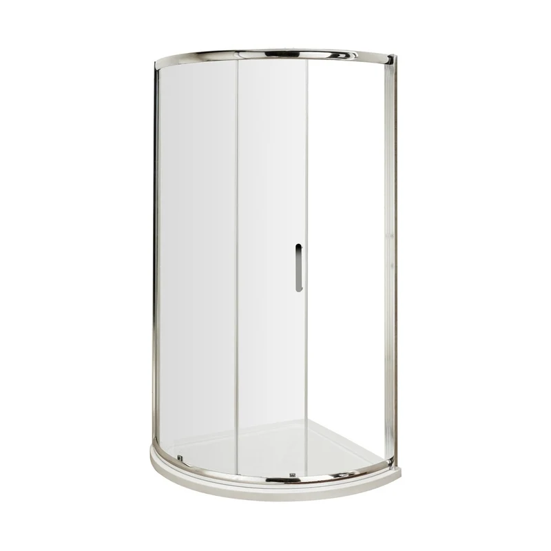 Hudson Reed Pacific 860mm Single Entry Quadrant Contemp Chrome Aluminium,metal 1850x910x910mm - AQSE1H3