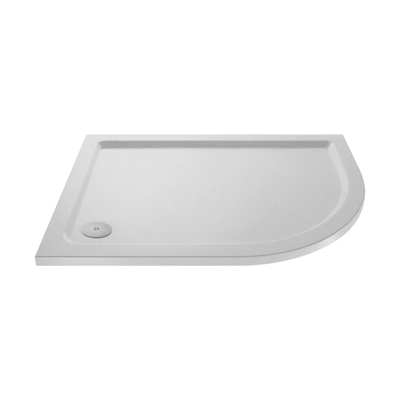 Hudson Reed Offset Quadrant Trays Slip Resistant Offset Quadrant Shower Tray Rh 1200 X 900mm Contemp European White Acrylic Capped Abs Caco3 And Pu