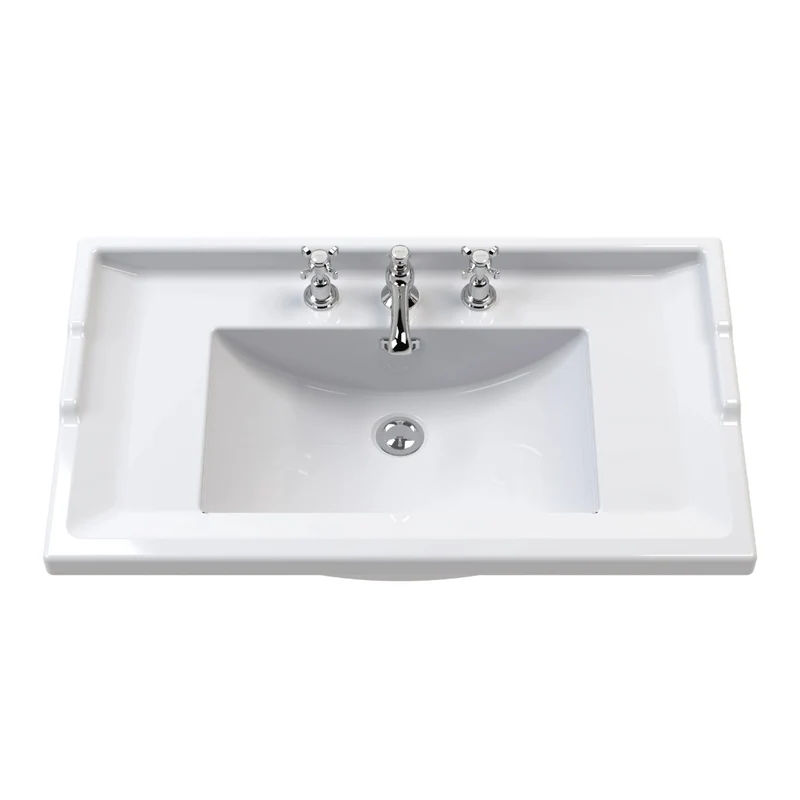 Hudson Reed 3 Tap Hole 1000mm Traditional Basin