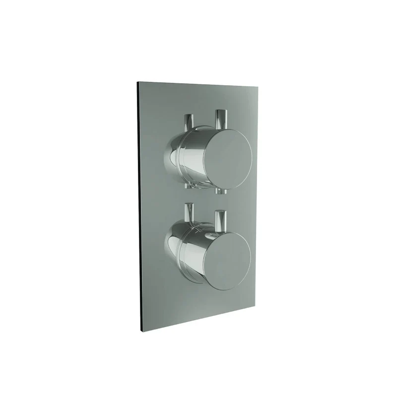 Round Twin Thermostatic Concealed Mixer Shower Kit with Ceiling Mounted 300mm Shower Head & Handset