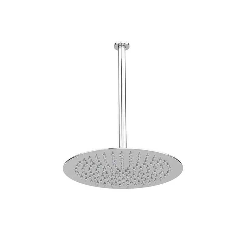 Round Twin Thermostatic Concealed Mixer Shower Kit with Ceiling Mounted 300mm Shower Head & Handset
