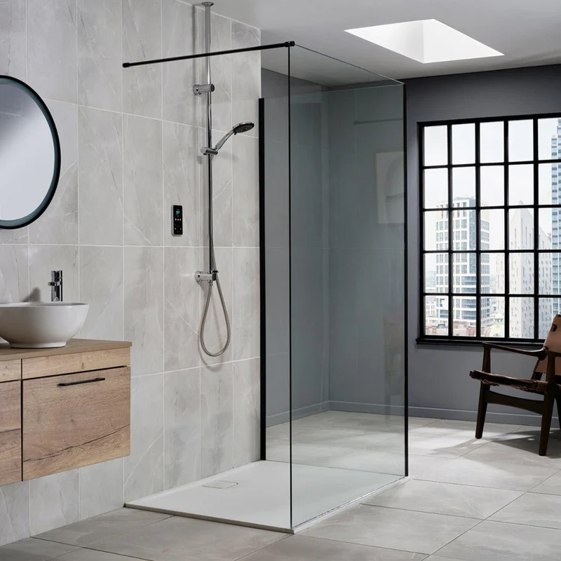 Triton ENVi 9.0kW Thermostatic Electric Shower With Ceiling Fed Kit - Silver