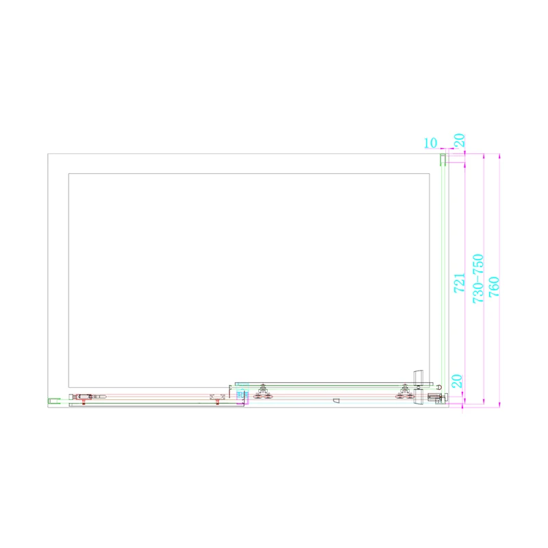 Dawn Artemis 760mm Frameless Side Panel