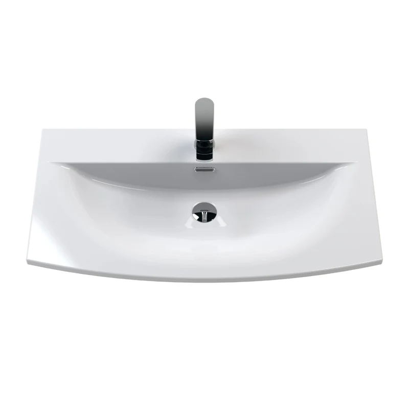 Modern Bow Fronted Furniture Basin - 800mm