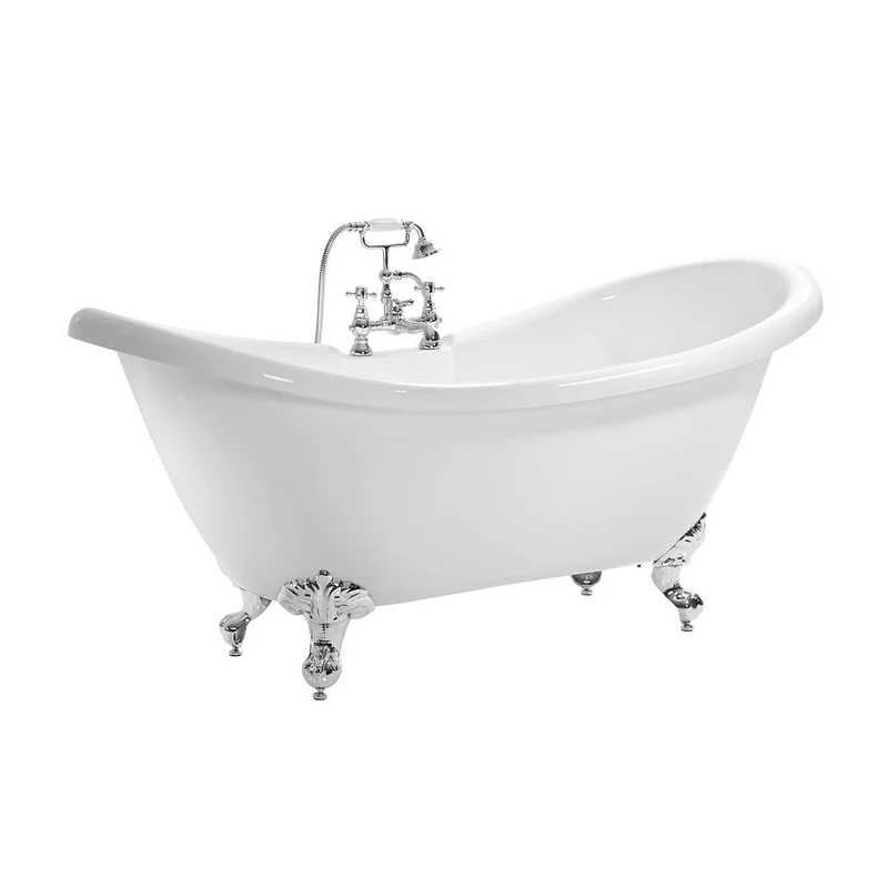 Traditional English Balmoral Double Ended Slipper Bath & Chrome Feet